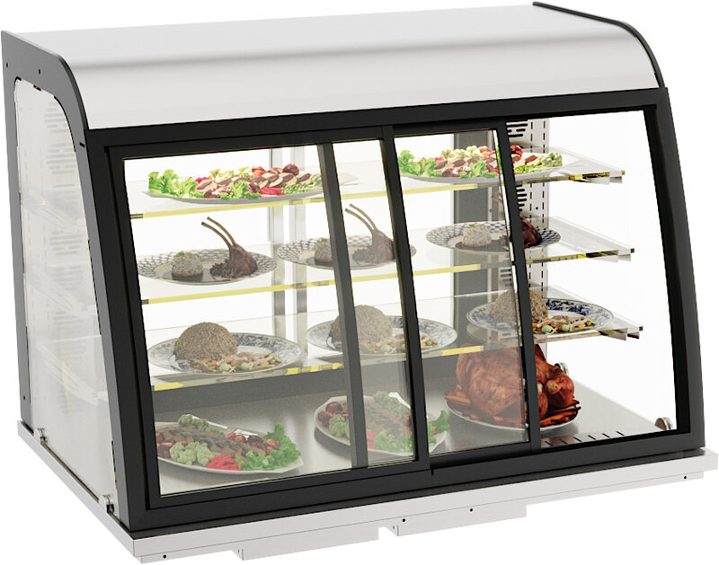 Drop-in Warmvitrine 140l Schuifdeuren