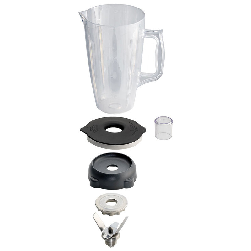 Ronde Beker in Lexan 2 Liters Met Deksel en Mes (4 Bladen)