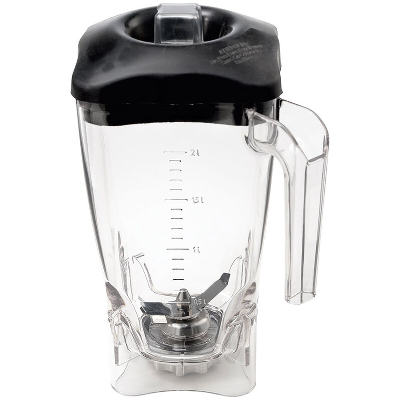 Vierkante Lexan Beker 2 Liters Met Deksel en Mes (2 Bladen)