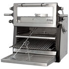 Houtskooloven-bbq, GN 1/1 (60 Kg/h)/ - Hefbare Deur/roestvrij Staal
