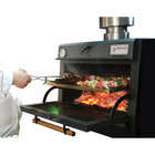 Houtskooloven-bbq, GN 2/1 + Gn1/1 (120 Kg/h)/zwart