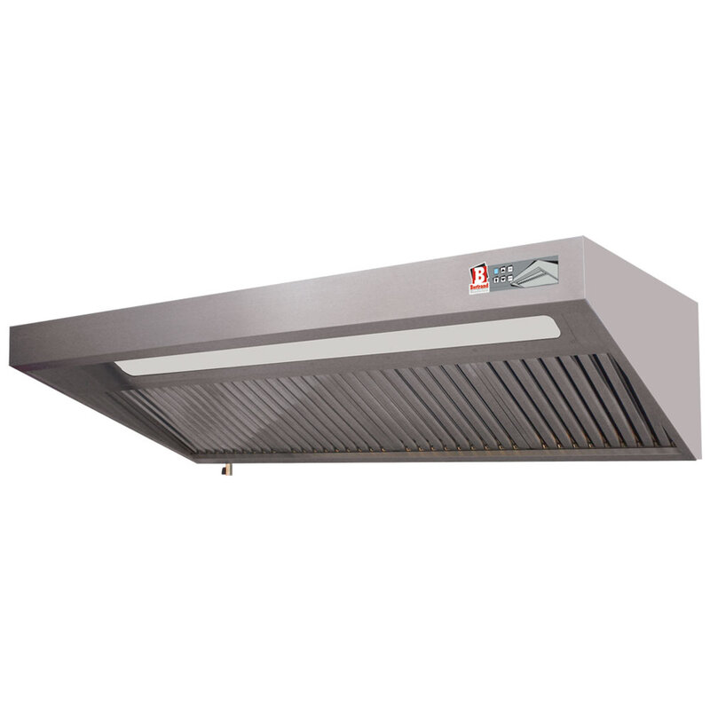 Volledige Dampkap, (8/9t-2500 M3/h) 120 Pa, Verlichting, Regelaar, 4x Filters