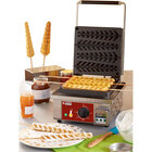 Elektrisch Wafelijzer "wafels op Stokjes", 4 Stuks. + Timer