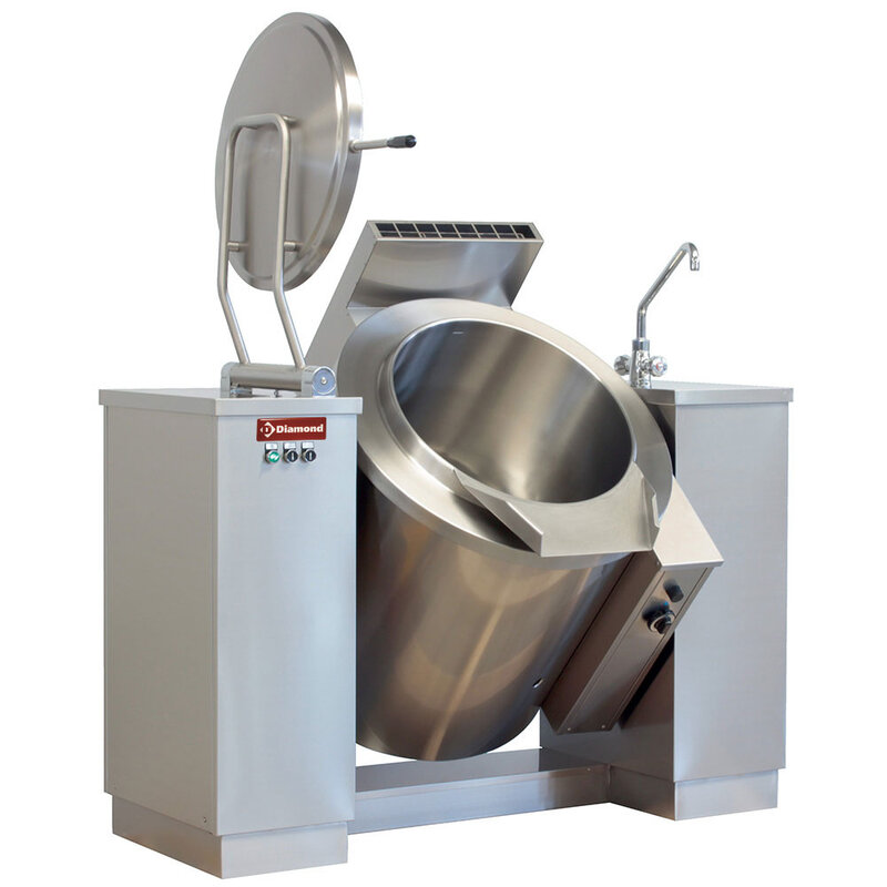 Gas Kantelbare Kookketel 500 Liter, Indirecte Verwarming