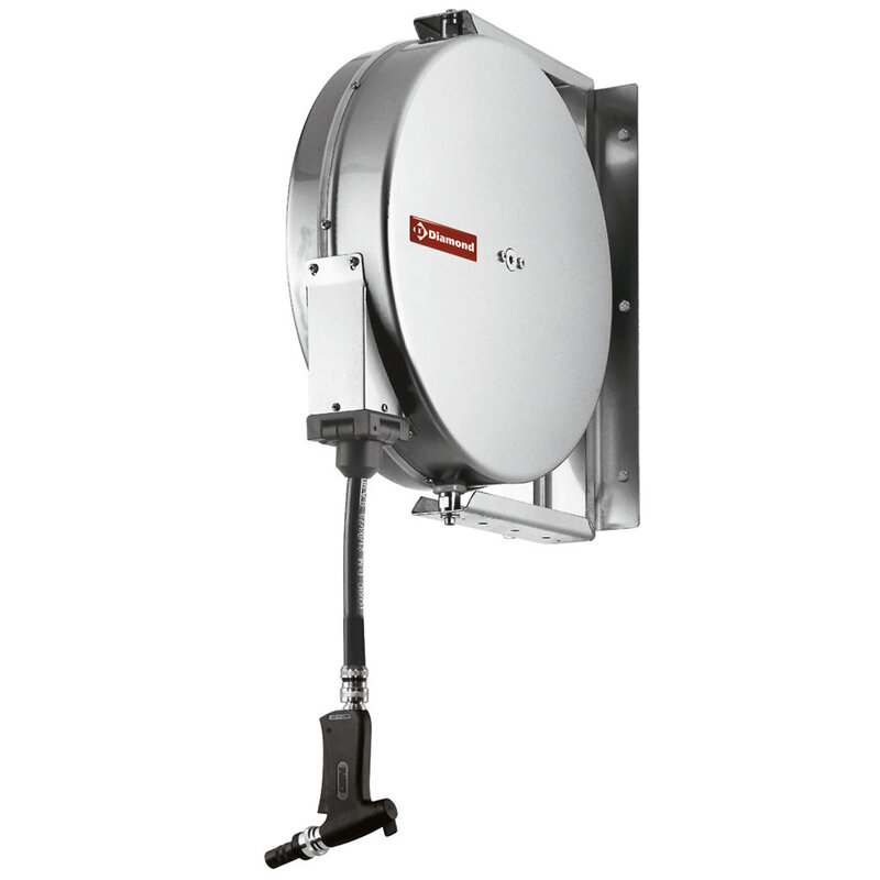 Reinigingshaspel, Automatische Oproller 10m.