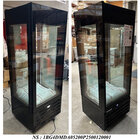 Full Glazen Vitrine" 440 Lt., 5 Glazen Niveaus, Geventileerd - Ice Cream & Pastry - Zwart