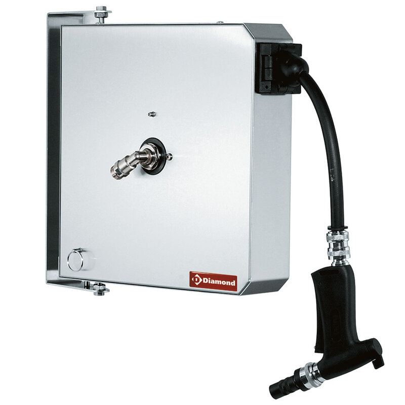 Reinigingshaspel, Automatische Oproller 6m.