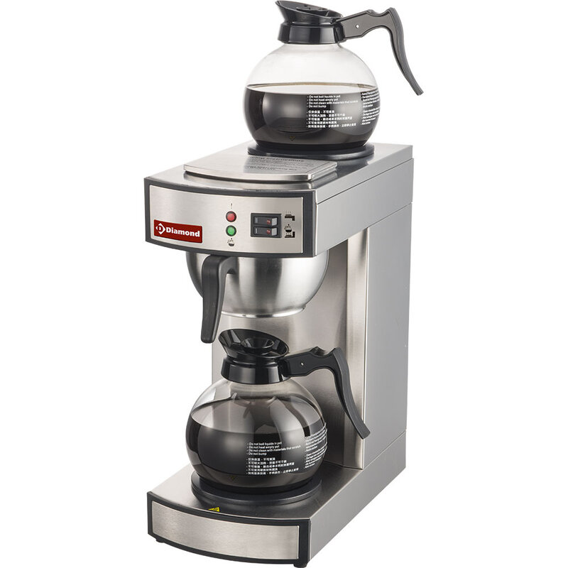 Koffiepercolator - 1 Groep + 2 Verwarmplaten - Halfautomatisch