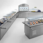Bain-marie Element op Open Kast 4x GN 1/1