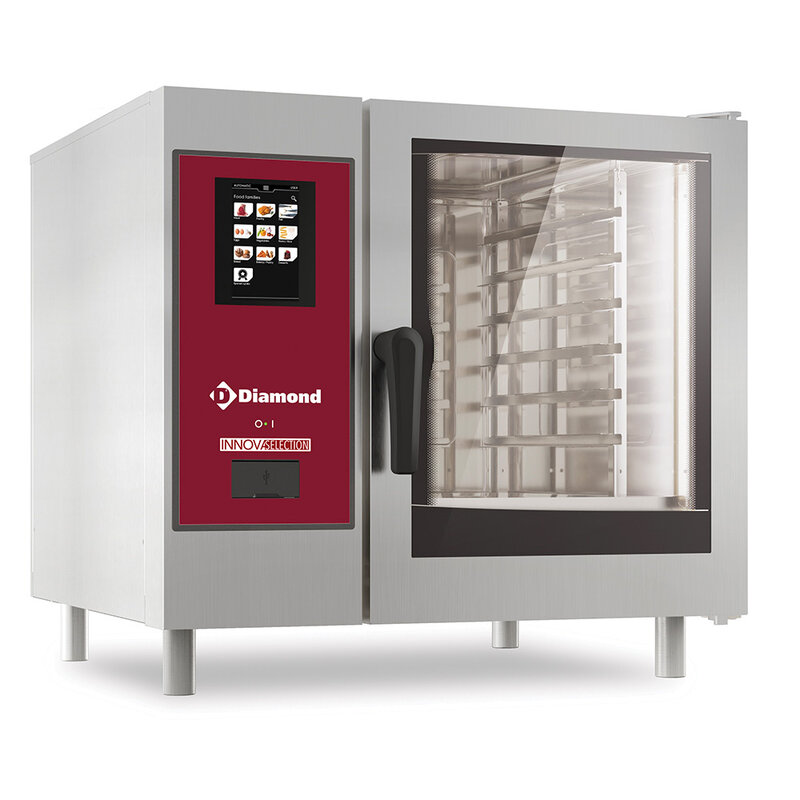 Elektrische Oven ."touch" Met Boiler, Stoom en Convectie 6xgn1/1+ Cleaning