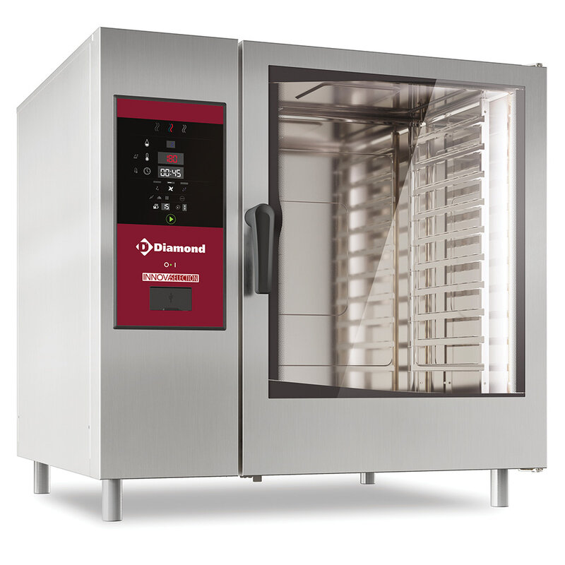 Electrische Oven Directe Stoom en Convectie, 10xgn2/1+cleaning