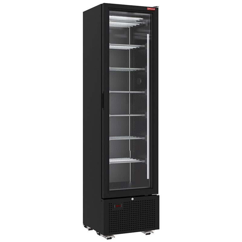 Negatieve Gekoelde Vitrine 221 Liter - 7 Vaste Niveaus - Zwart