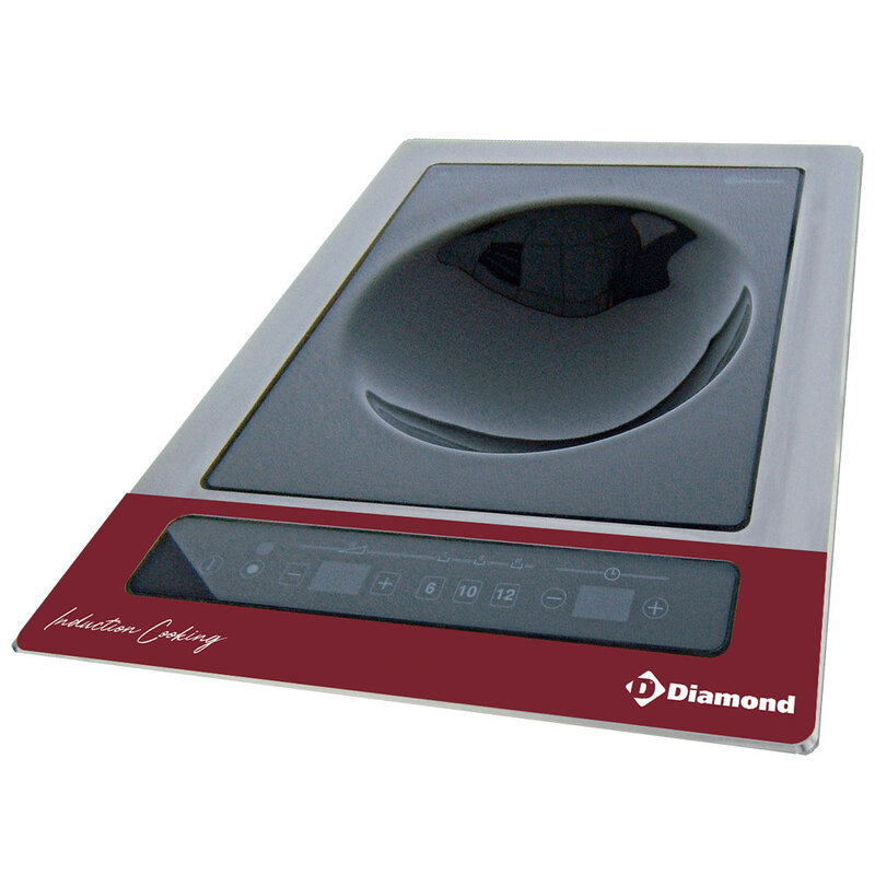 Inductieplaat "wok-inbouwbaar" 3,6 Kw, Tactiele Toetsen