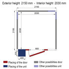 Kamer Iso 60 Met Groep, Afm. Int. 2030 x 2030 x H2030mm (8,37m³ )