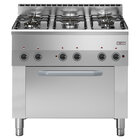 Gasfornuis 5 Branders, Elektrische Convectieoven 4x GN 1/1