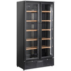 Wijnkast Vitrine, Dubbele Deur, 460 Liter, 1 Temperatuur - Zwart
