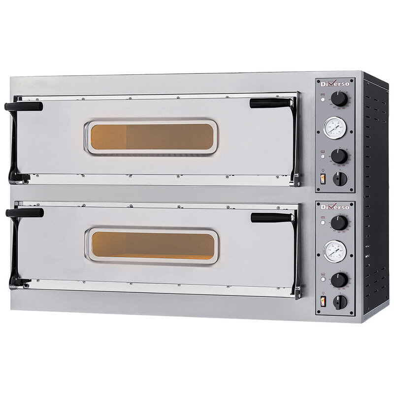Elektrische Oven 2x 2 Pizza's Diam. 350mm, 2 Kamers