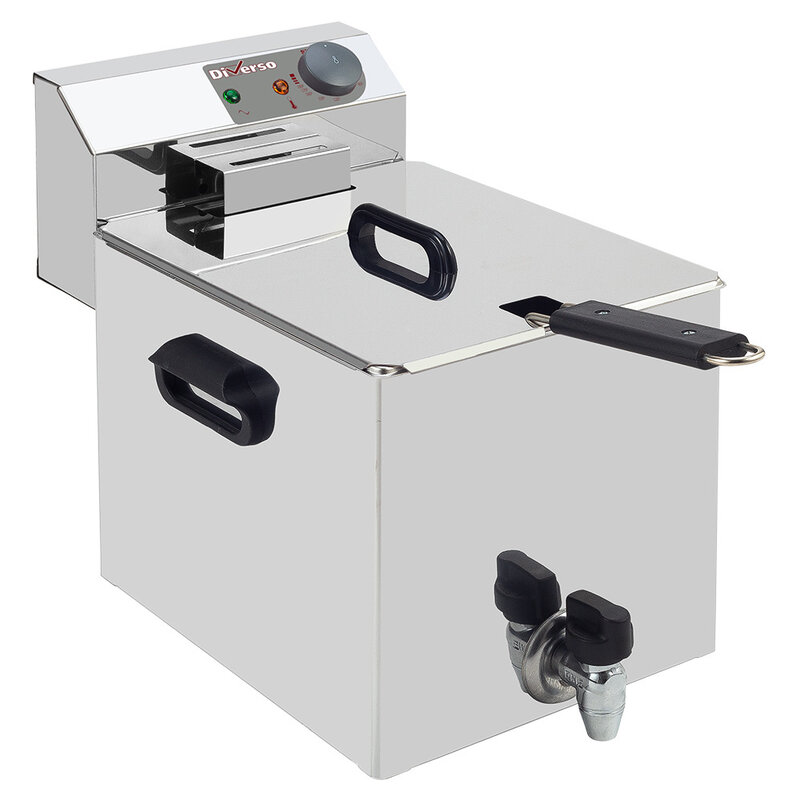 Elektrische Friteuse Tafelmodel 8 Liter + Aftapkraan
