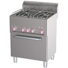 Fornuis 4 Branders op Conventieoven Gn1/1