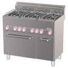 Fornuis 6 Branders op Conventieoven Gn1/1 en Neutrale Kast
