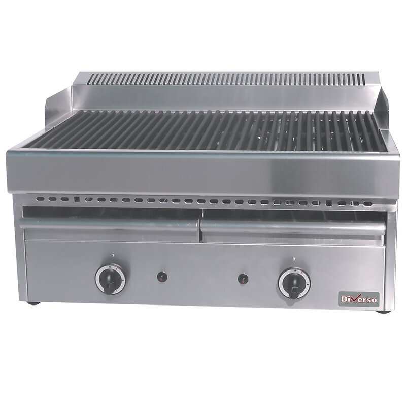 Stoomgrill op Gas Met Gietijzeren Rooster -top-