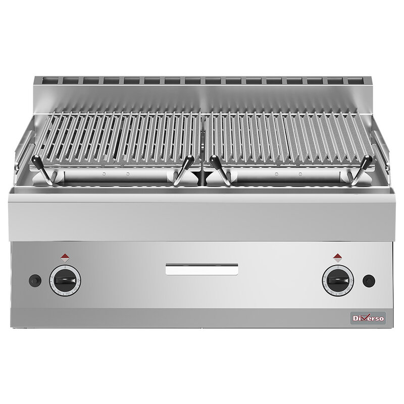 Lavasteengrill - 1/1 Module - Bakrooster in Gietijzer "double Face"