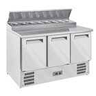 Gekoelde Tafel 3 Deuren GN 1/1, + Koelstructuur 8x Gn1/6-150 mm