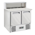 2-deurs Gekoelde Pizzas Tafel Gn1/1, Gekoelde Structuur 5x Gn1/6-150 mm