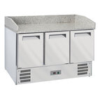 3-deurs Koeltafel Voor Pizza's Gn1/1, Granieten Blad