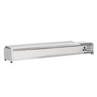 Gekoelde Opzetvitrine 8x Gn1/4 - 150 Mm, Met R.v.s. Deksel