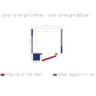 Kamer Iso 80 Met Groep, Afm. Int. 1630 x 1430 x H2030mm (4,73m³)