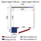 Kamer Iso 80 Met Groep, Afm. Int. 1630 x 1430 x H2030mm (4,73m³)