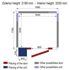 Kamer Iso 80 Met Groep, Afm. Int. 1830 x 1630 x H2030mm (6,06m³)