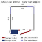 Kamer Iso 80 Met Groep, Afm. Int. 2030 x 2030 x H2030mm (8,37m³)