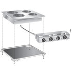 Gastro-inox Mareno Drop-in Elektrische Kookplaat, 60 Cm, 4 Plaats, Met Aansluitblok