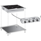 Gastro-inox Mareno Drop-in Elektrische Kermamische Kookplaten, 60 cm 4 Zones, Met Aansluitblok