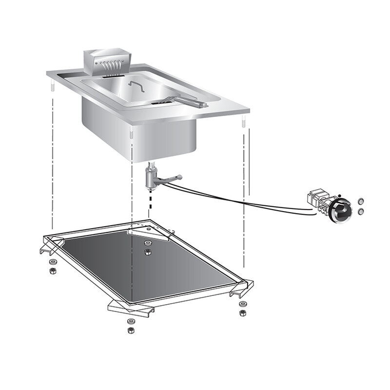 Gastro-inox Mareno Drop-in Friteuse 10 Liter, 40 Cm, 6kw
