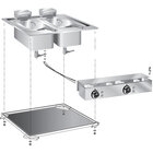 Gastro-inox Mareno Drop-in Friteuse 10+10 Liter, 60 cm 10kw, Met Aansluitblok