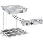 Gastro-inox Mareno Drop-in Bakplaat 60 Cm, Verchroomd Bakoppervlak, Met Aansluitblok