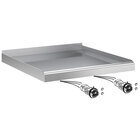 Gastro-inox Mareno Drop-in Bakplaat 60cm, Roestvrijstaal Bakoppervlak 1/2 Glad-1/2 Geribbeld