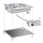 Gastro-inox Mareno Drop-in Bainmarie 60 cm Met Aansluitblok