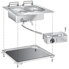 Gastro-inox Mareno Drop-in Pastakoker Drop-in 60cm Met Aansluitblok