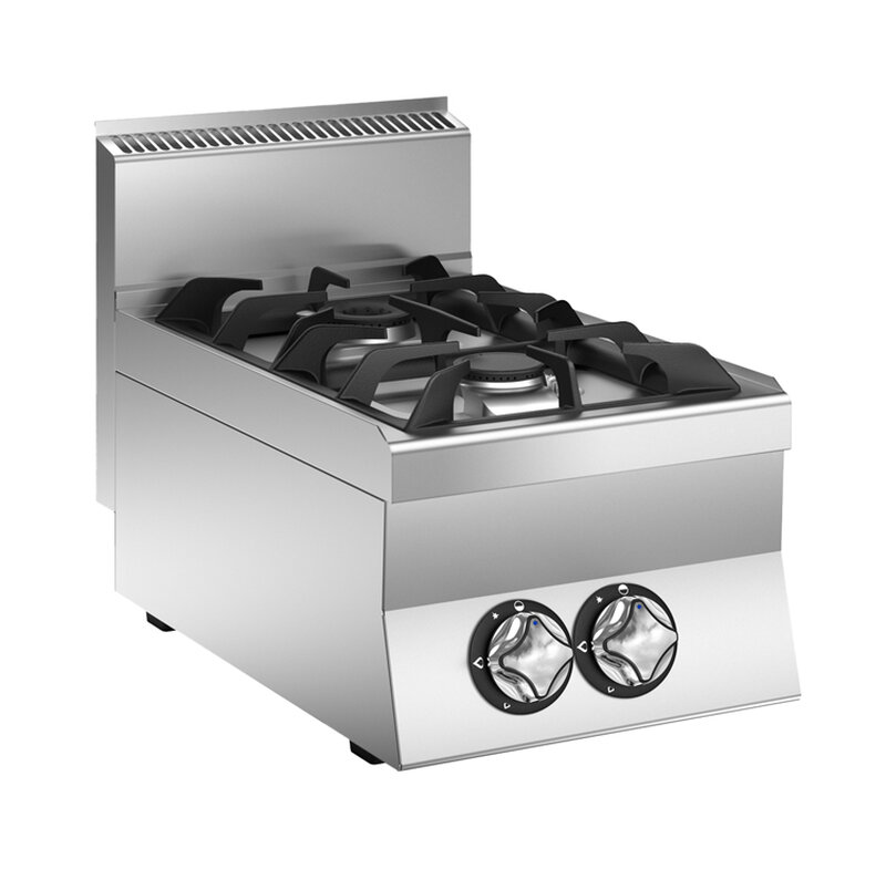 Gastro-inox Mareno M1-600 Gaskooktoestel Met 2 Branders, 40cm
