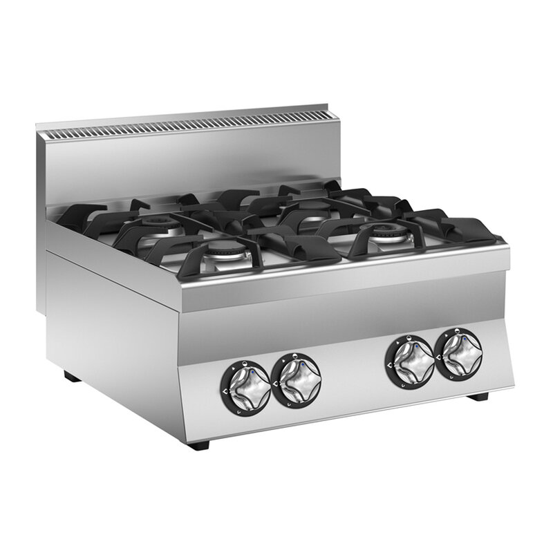 Gastro-inox Mareno M1-600 Gaskooktoestel Met 4 Branders, 70cm