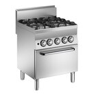 Gastro-inox Mareno M1-600 Gasfornuis Met 4 Branders en Gasoven, 70cm