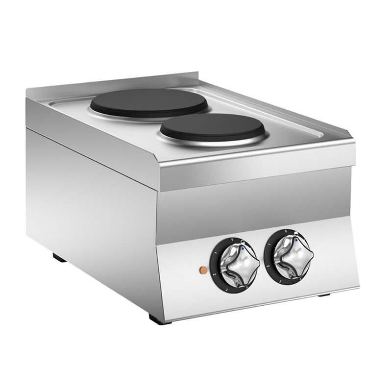 Gastro-inox Mareno M1-600 Elektrisch Kooktoestel Met 2 Kookplaten, 40cm