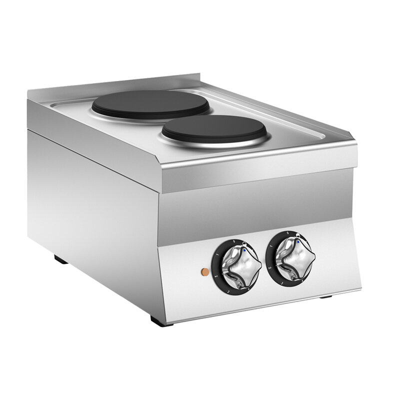 Gastro-inox Mareno M1-600 Elektrisch Kooktoestel Met 2 Kookplaten, 40cm