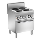 Gastro-inox Mareno M1-600 Elektrisch Kooktoestel Met 4 Kookplaten en Elektrische Oven, 70cm