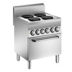 Gastro-inox Mareno M1-600 Elektrisch Kooktoestel Met 4 Kookplaten en Elektrische Oven, 70cm