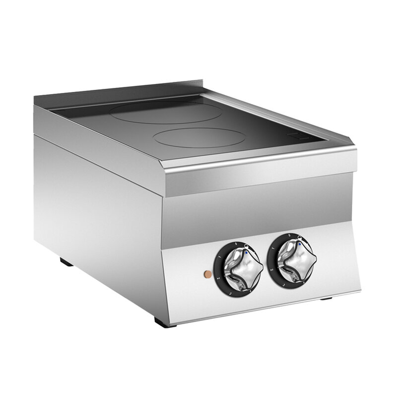 Gastro-inox Mareno M1-600 Keramische Kookplaat Met 2 Kookzones, 40cm